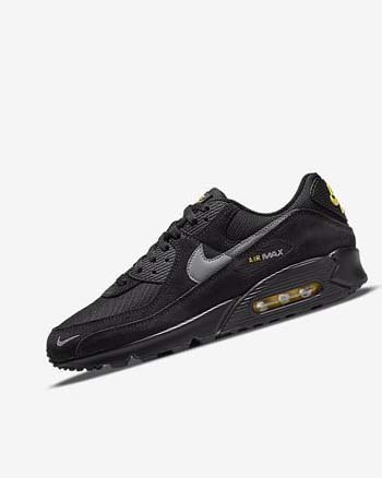 Nike Air Max 90 Negros Amarillos Metal Grises | MX 5171